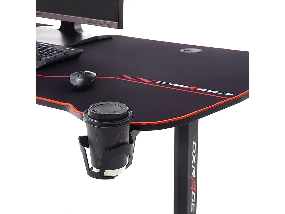 Höhenverstellbarer Schreibtisch in Schwarz T-Gestell