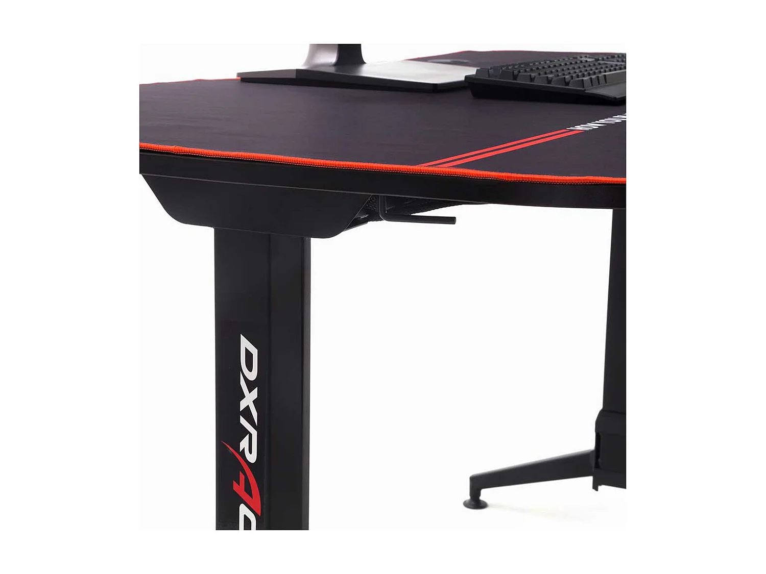 Höhenverstellbarer Schreibtisch in Schwarz T-Gestell