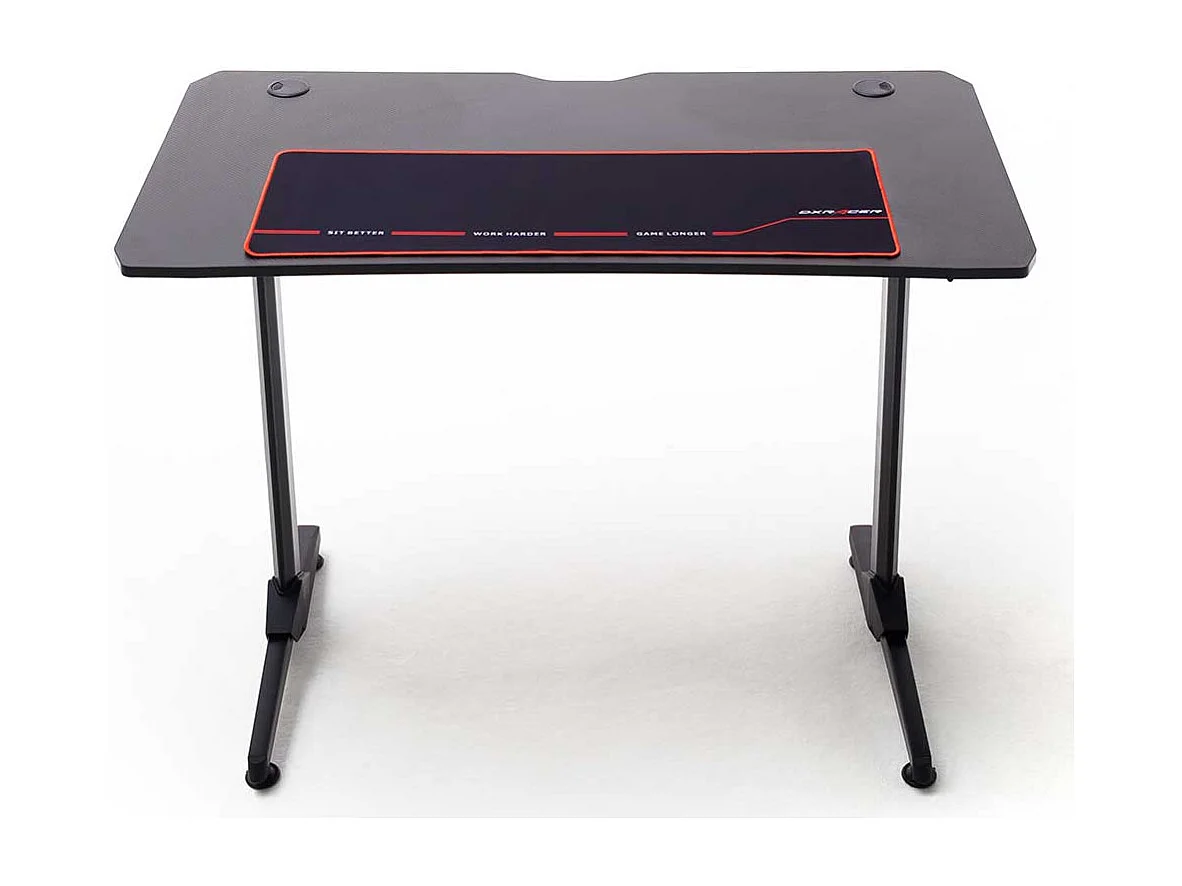 Gaming Schreibtisch in Schwarz Getränkehalter