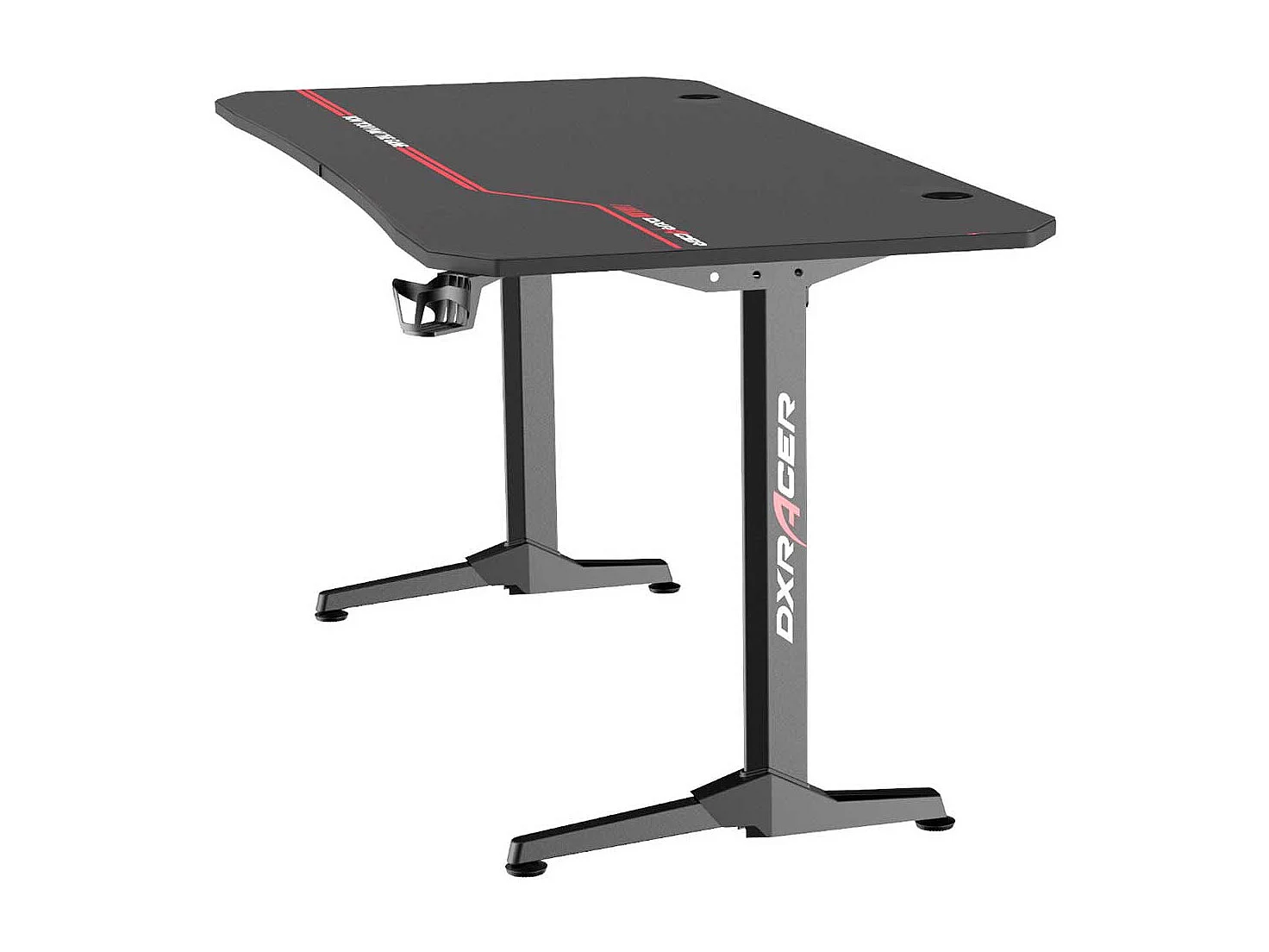 Edv Tisch in Schwarz Headset- und Getränkehalter