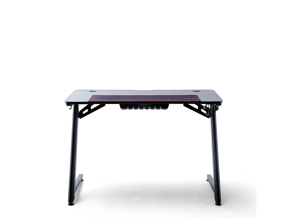 Designschreibtisch in Schwarz Kabeldurchlass