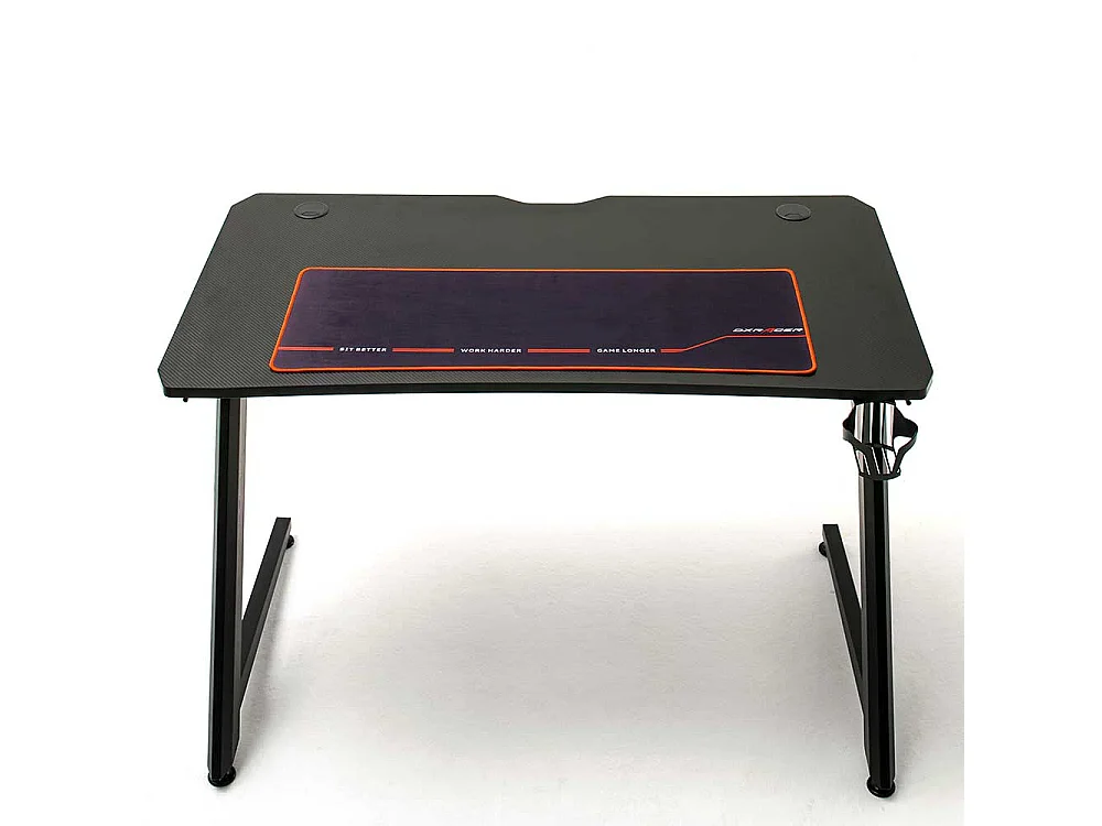 Designschreibtisch in Schwarz Kabeldurchlass