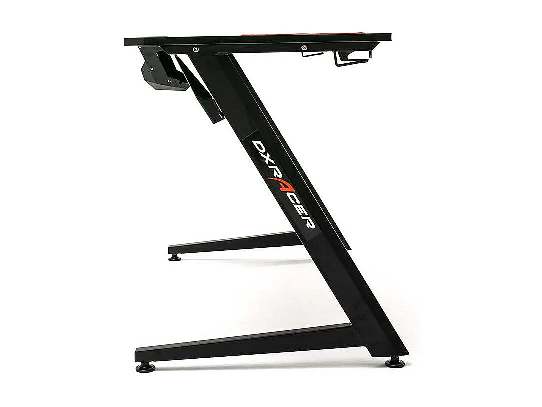 Designschreibtisch in Schwarz Kabeldurchlass