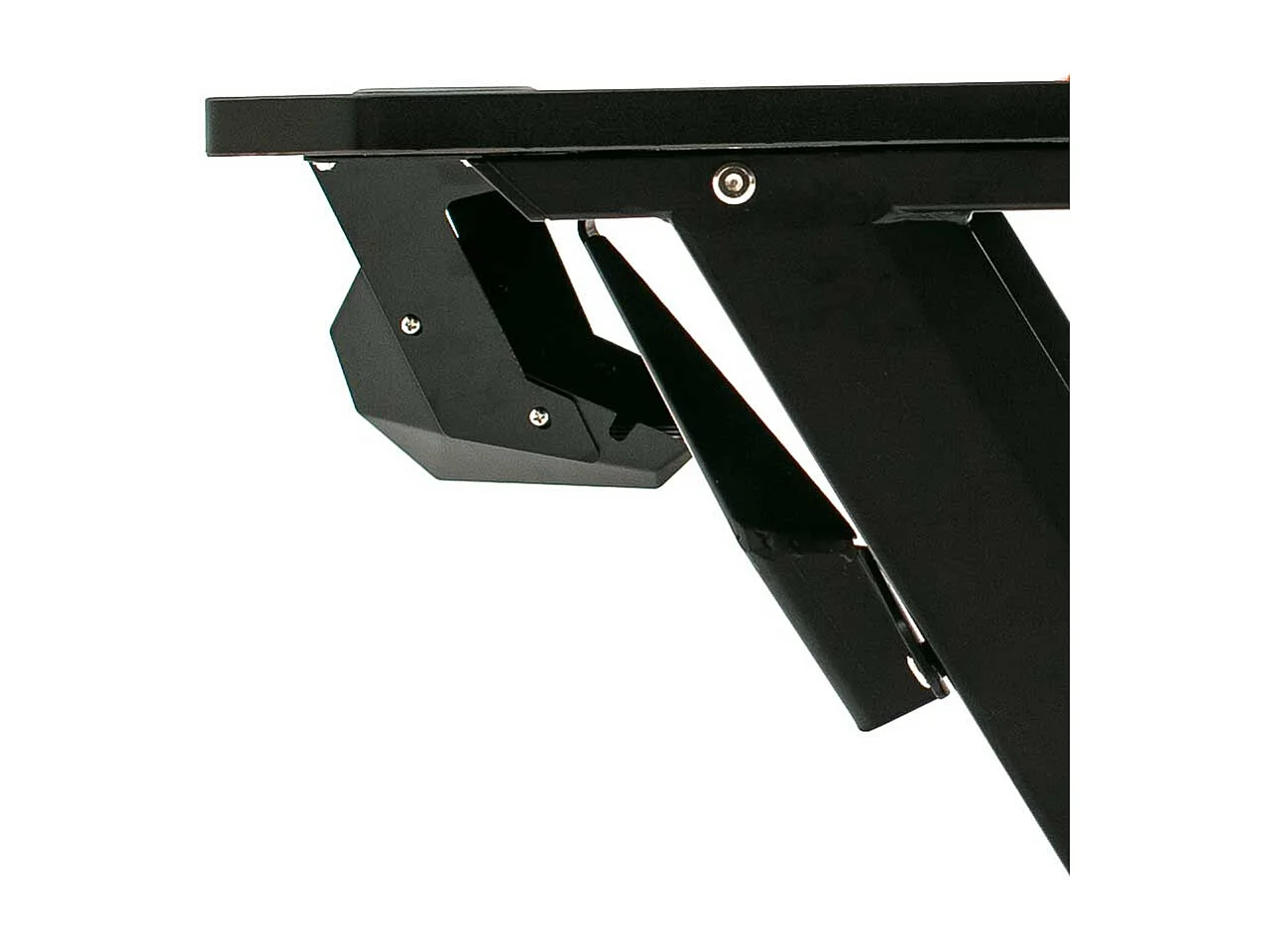 Designschreibtisch in Schwarz Kabeldurchlass