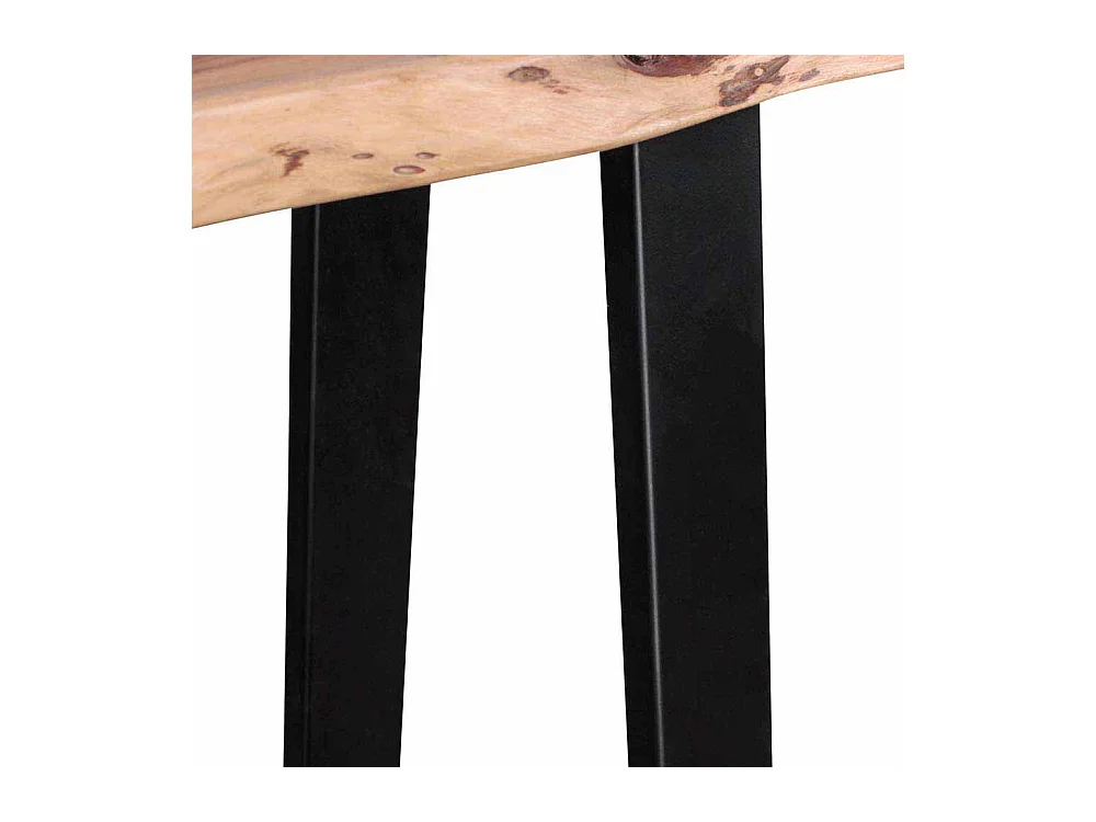 Flur Konsolentisch aus Akazie Massivholz Metall Schwarz