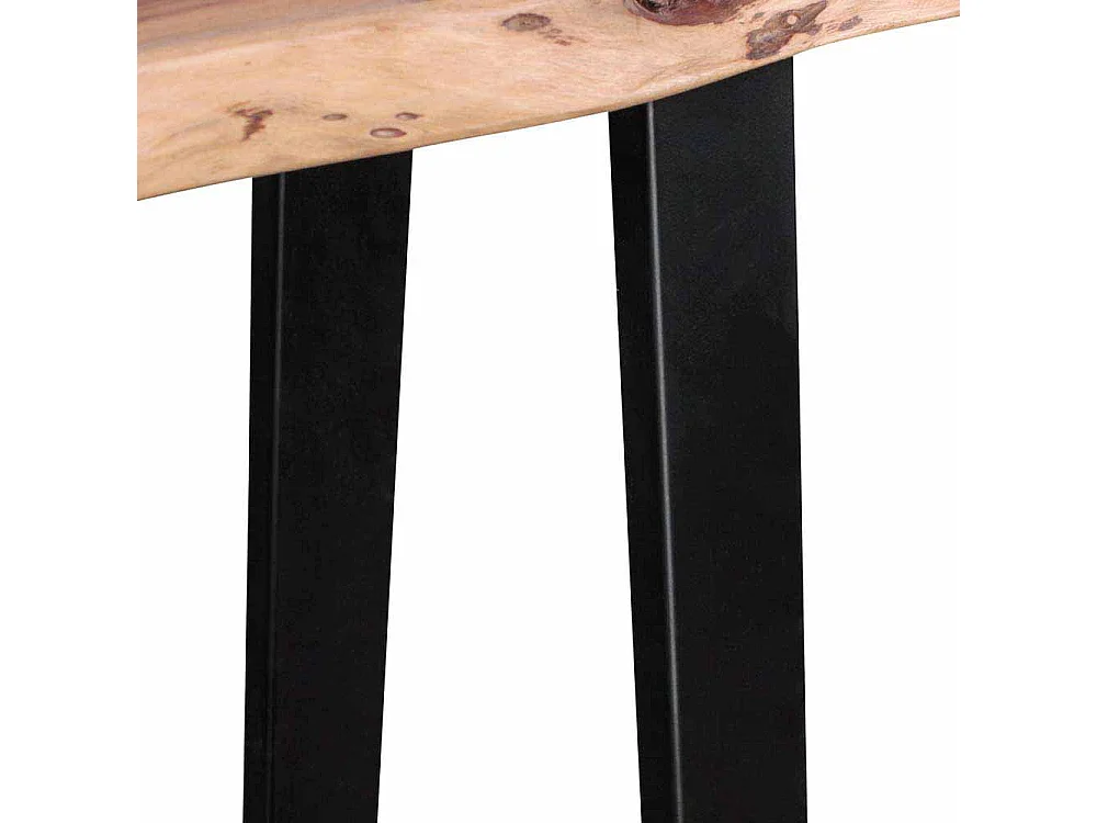 Flur Konsolentisch aus Akazie Massivholz Metall Schwarz