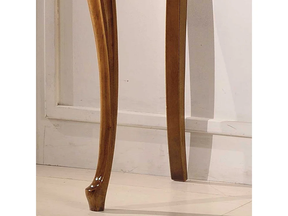 Tischkonsole in Nussbaumfarben fünf Schubladen