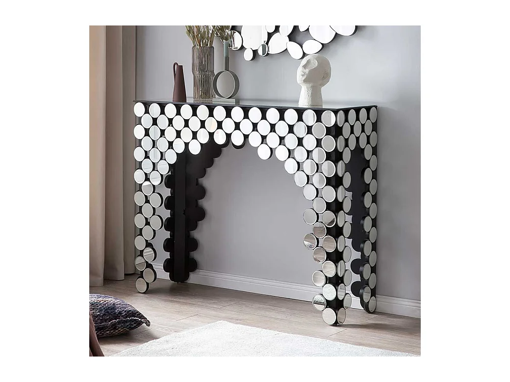 Konsolentisch verspiegelt mit rechteckiger Tischplatte Glas