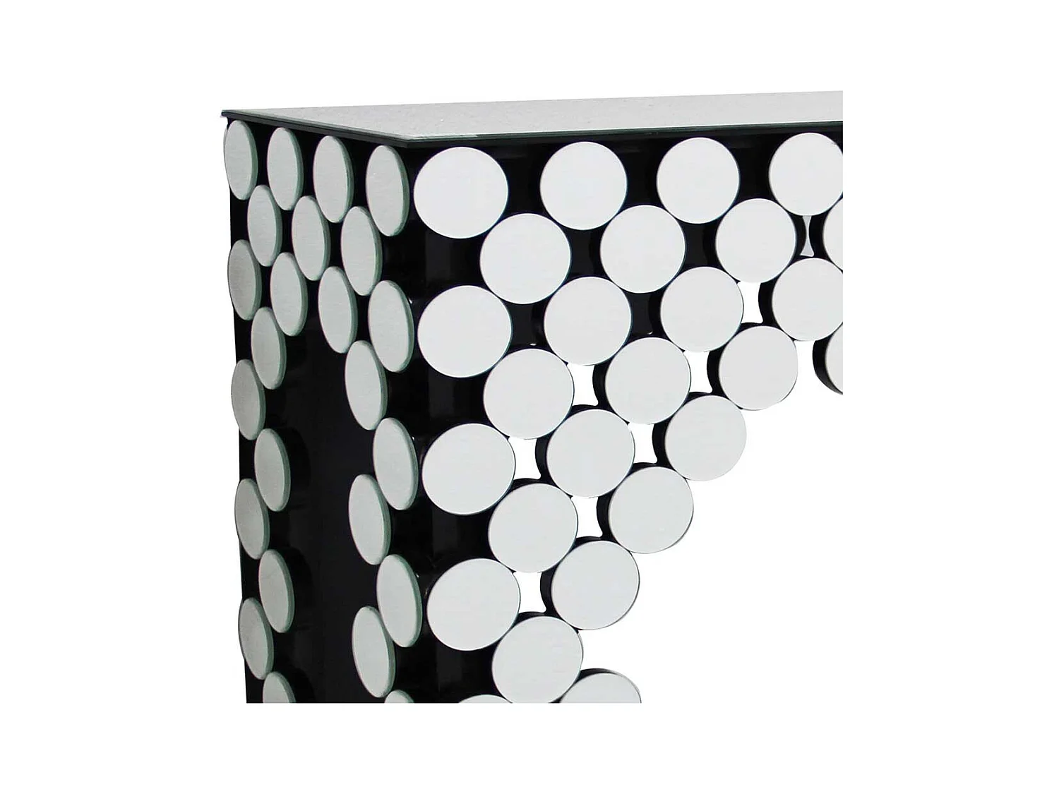 Konsolentisch verspiegelt mit rechteckiger Tischplatte Glas