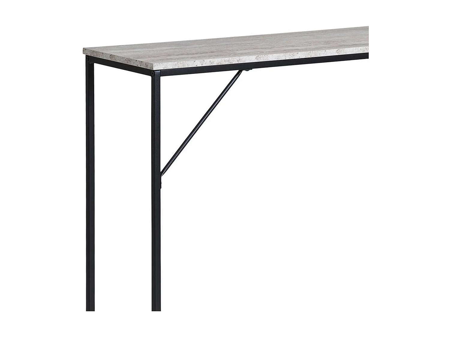 Wandtisch Flur Tisch in Schwarz und Beigegrau