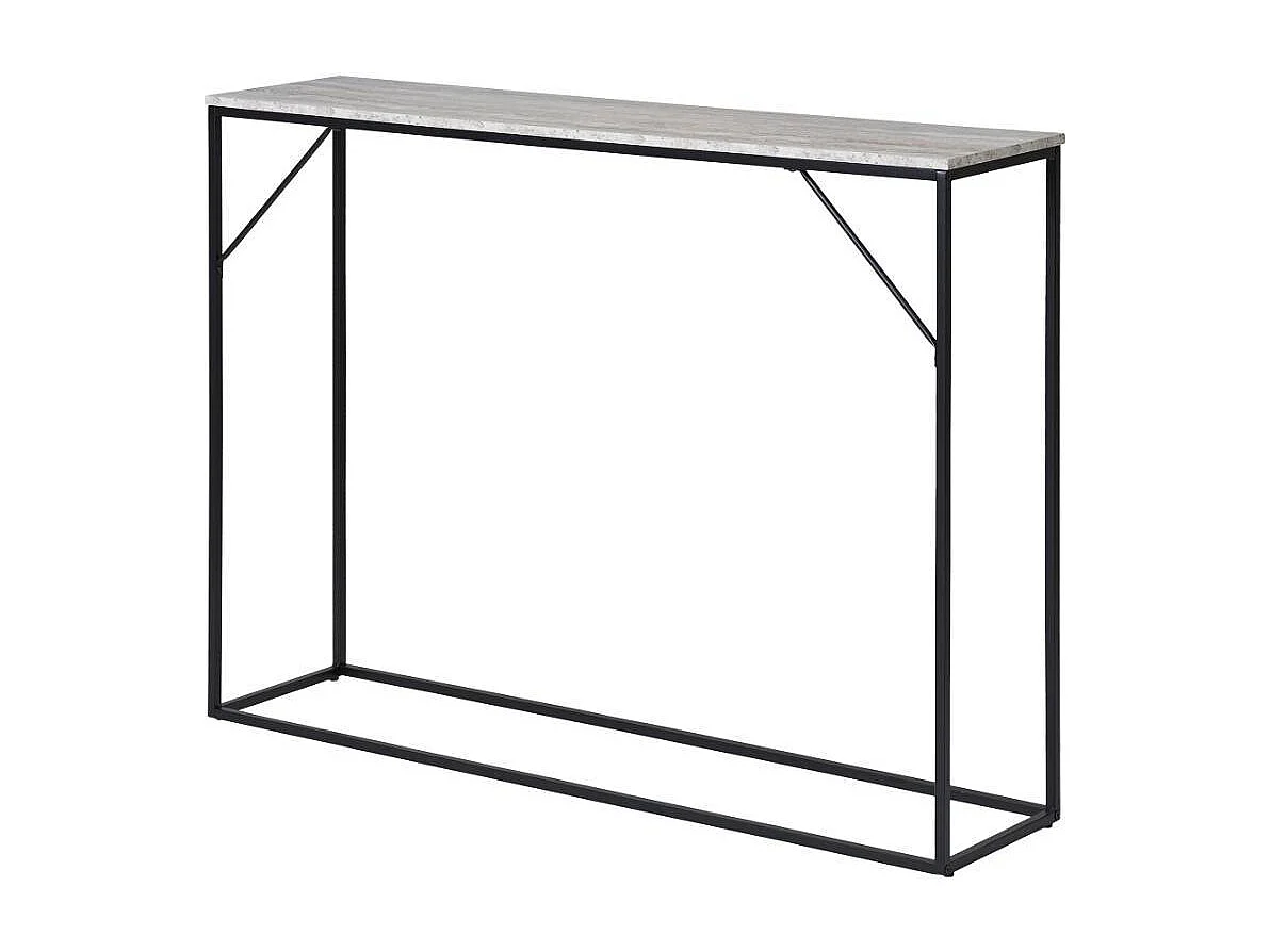 Wandtisch Flur Tisch in Schwarz und Beigegrau