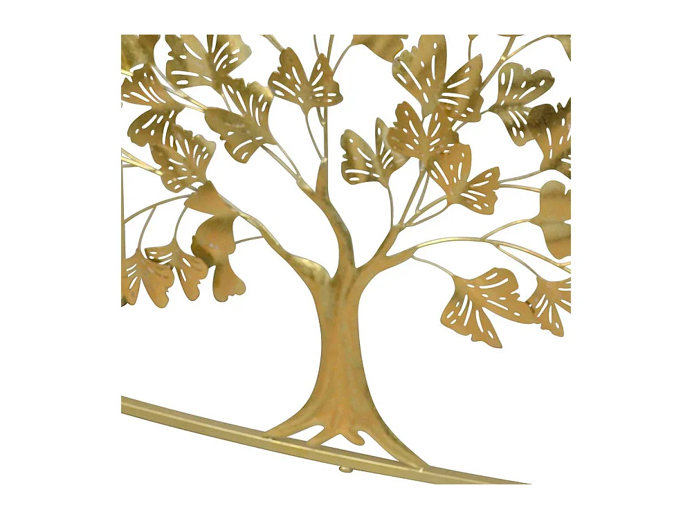 Metall Konsolentisch in Goldfarben Baum Motiv