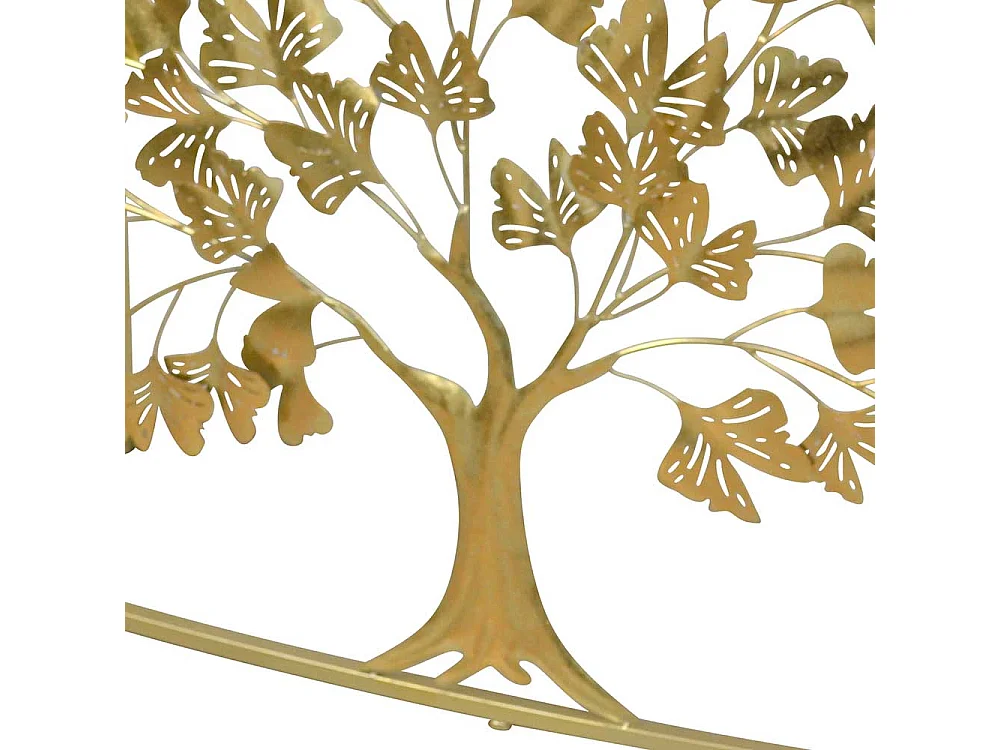 Metall Konsolentisch in Goldfarben Baum Motiv
