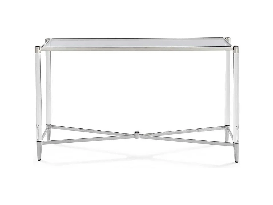 Flur Tisch Konsole aus Sicherheitsglas - Acryl Edelstahl