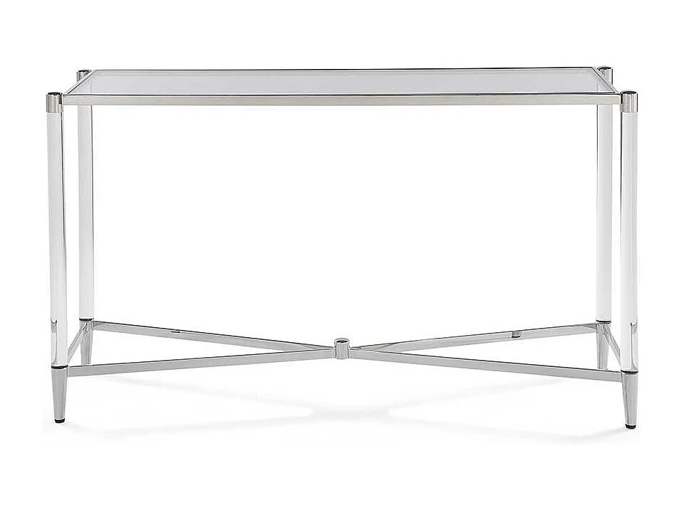 Flur Tisch Konsole aus Sicherheitsglas - Acryl Edelstahl