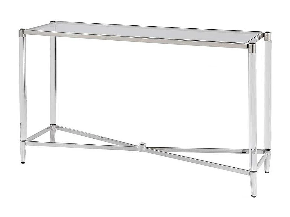 Flur Tisch Konsole aus Sicherheitsglas - Acryl Edelstahl