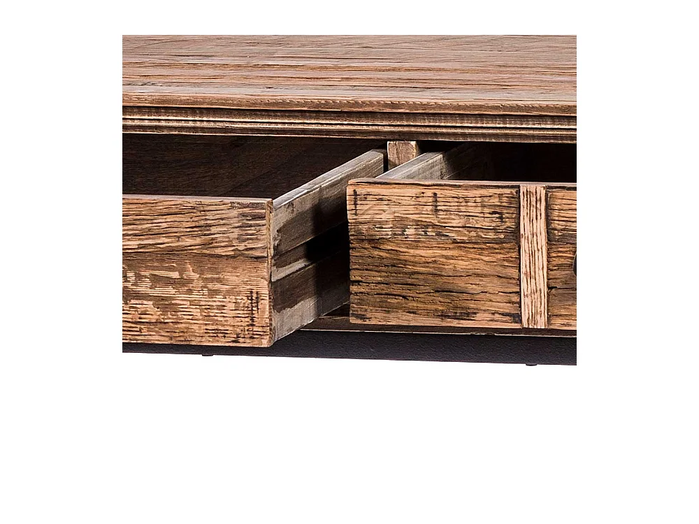 Flur Tisch aus Eiche antik Recyclingholz Vintage Look