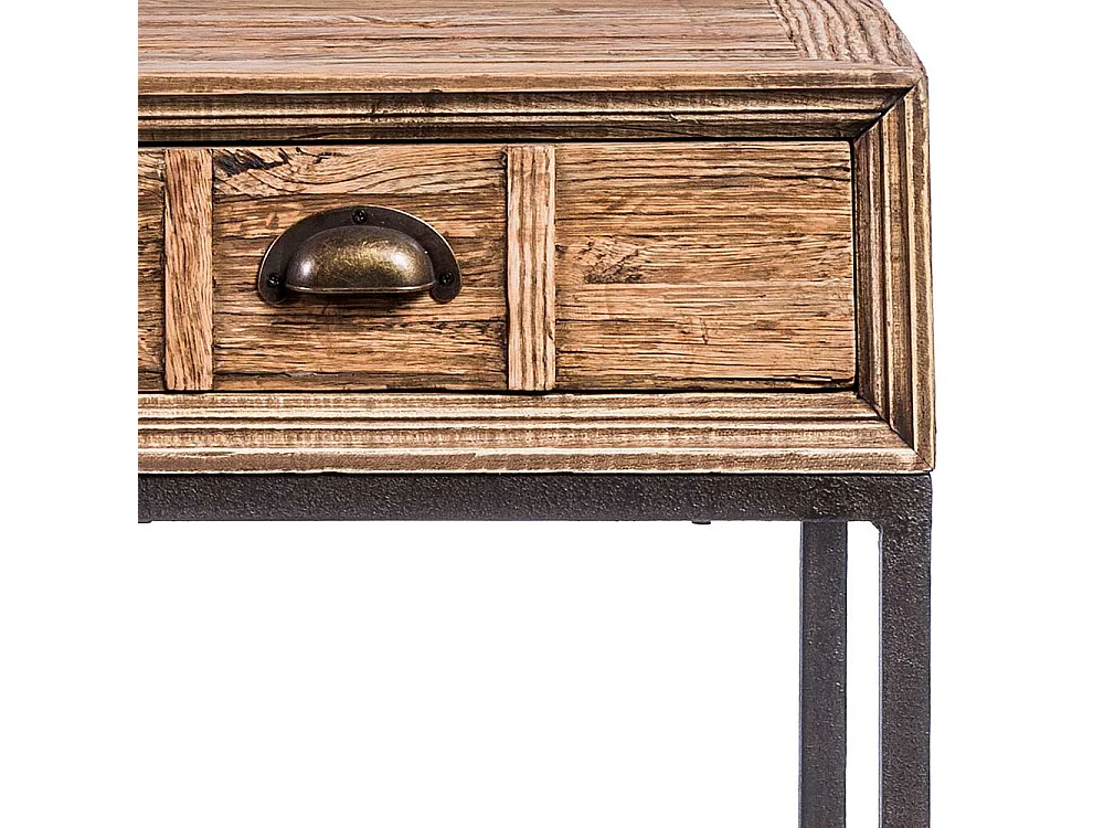 Flur Tisch aus Eiche antik Recyclingholz Vintage Look