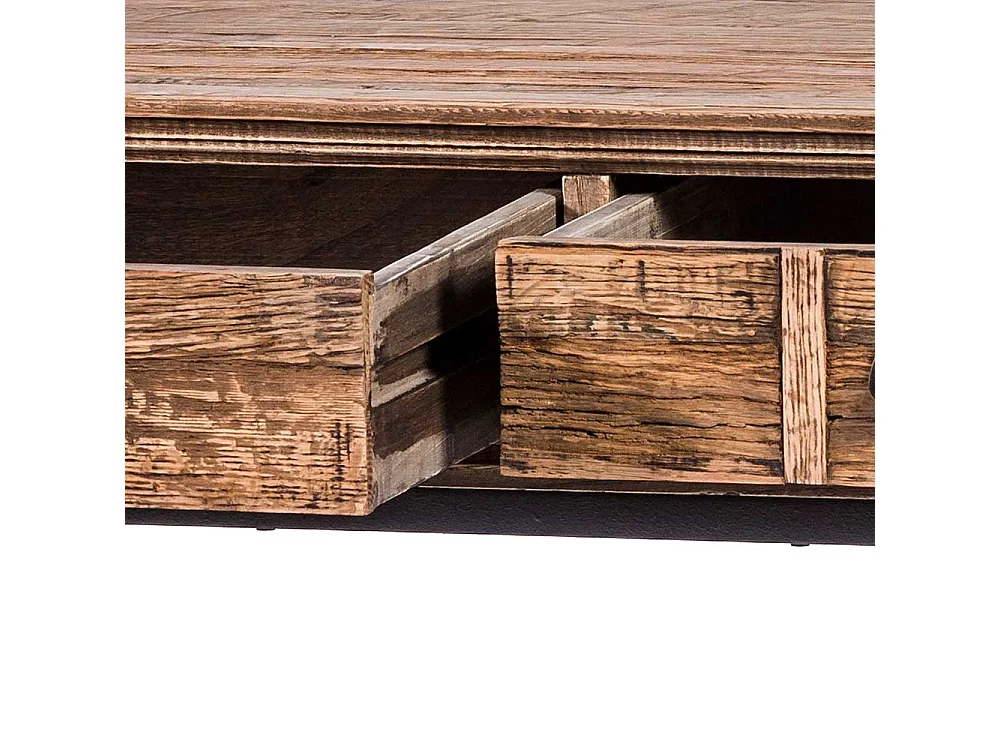 Flur Tisch aus Eiche antik Recyclingholz Vintage Look