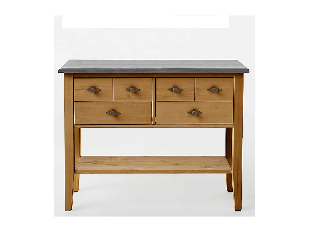 Landhaus Kommode aus Kiefer teilmassiv gebeizt und geölt