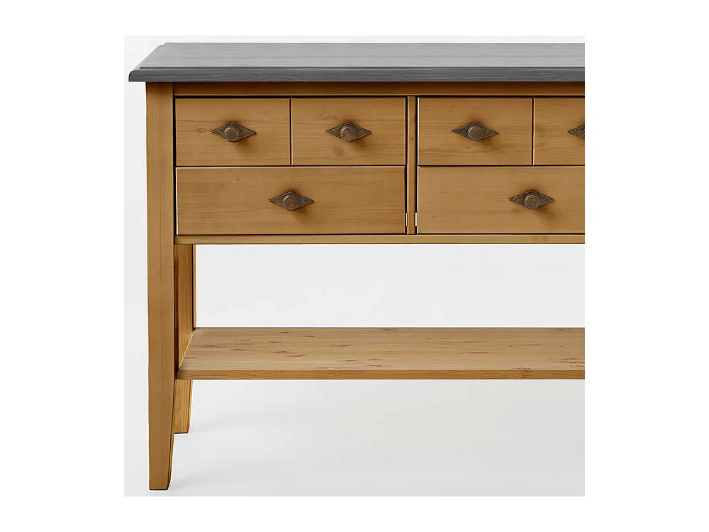 Landhaus Kommode aus Kiefer teilmassiv gebeizt und geölt