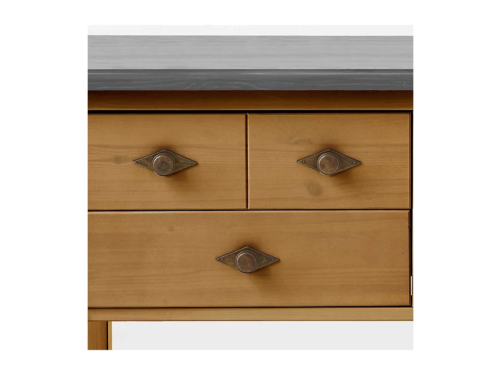 Landhaus Kommode aus Kiefer teilmassiv gebeizt und geölt