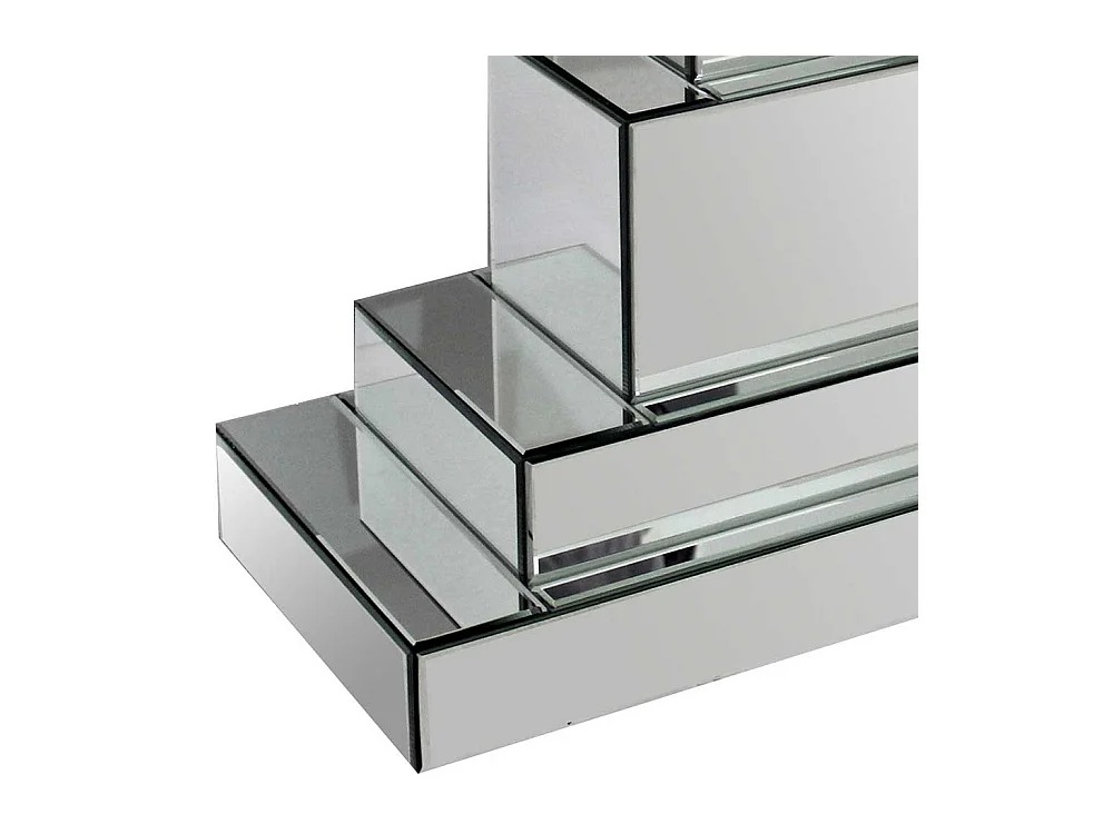 Design Konsolentisch aus Spiegelglas 80 cm hoch