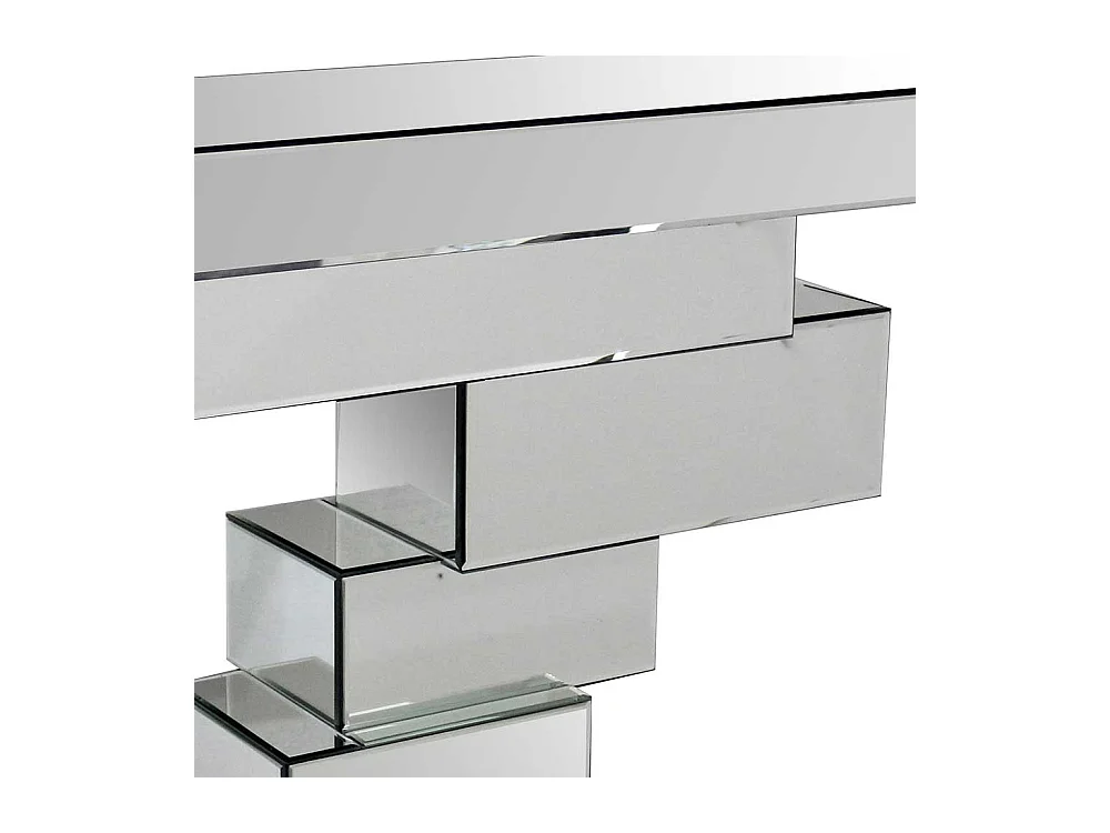 Design Konsolentisch aus Spiegelglas 80 cm hoch