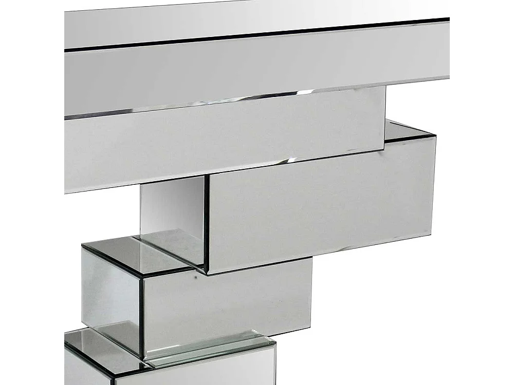 Design Konsolentisch aus Spiegelglas 80 cm hoch