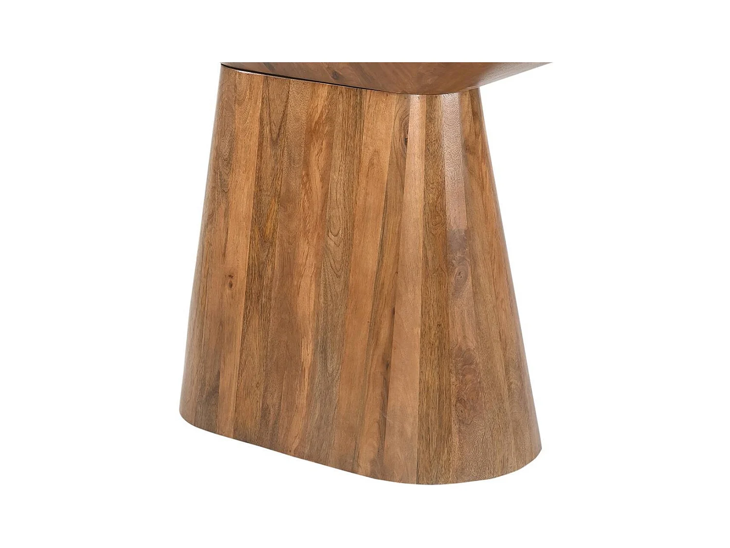 Bartisch Konsolentisch aus Mangobaum Massivholz auf Säulengestell