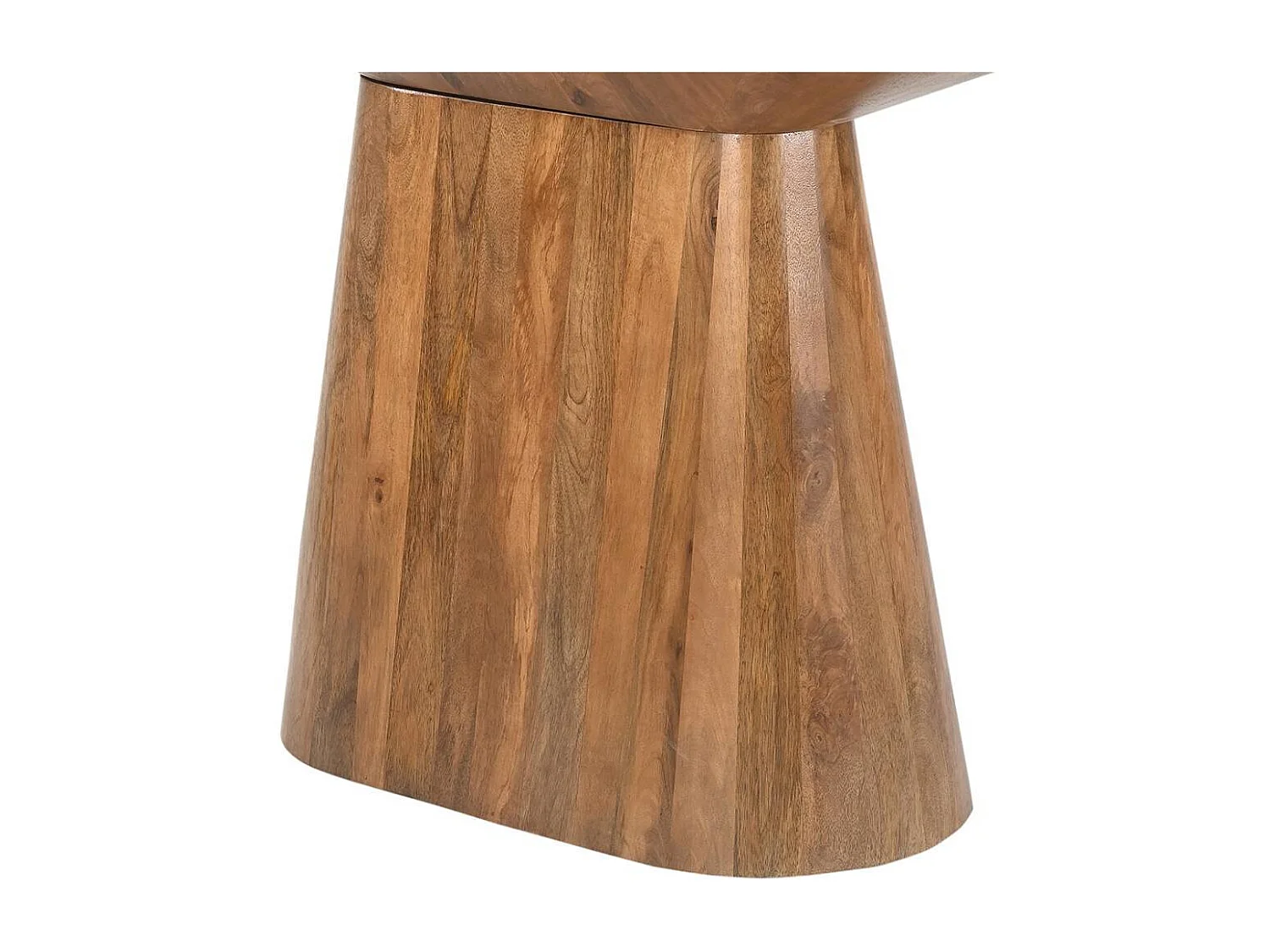 Bartisch Konsolentisch aus Mangobaum Massivholz auf Säulengestell