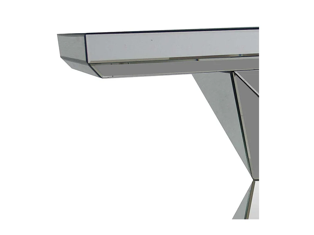 Design Konsolentisch aus Spiegelglas rechteckiger Tischplatte