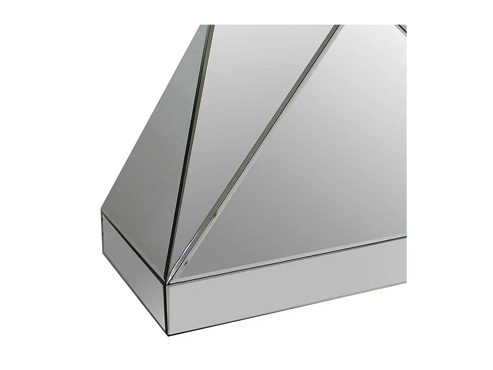 Design Konsolentisch aus Spiegelglas rechteckiger Tischplatte