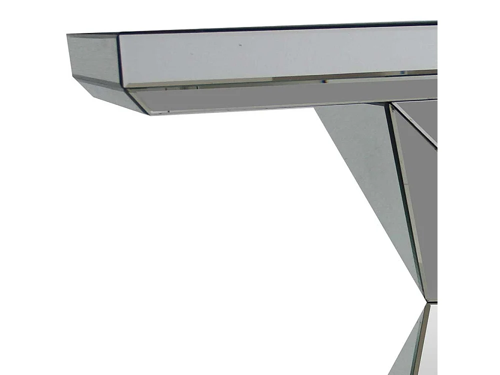 Design Konsolentisch aus Spiegelglas rechteckiger Tischplatte