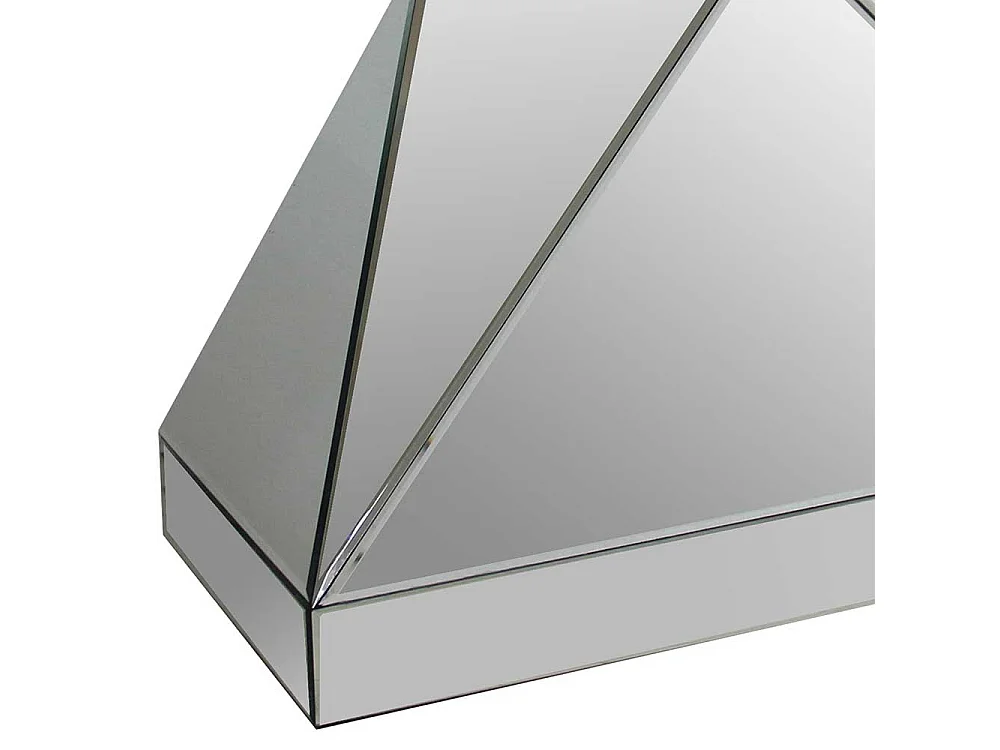 Design Konsolentisch aus Spiegelglas rechteckiger Tischplatte