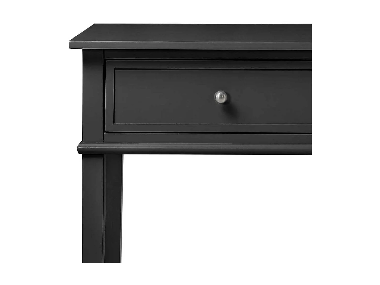 Schwarzer Konsolentisch im Landhausstil zwei Schubladen