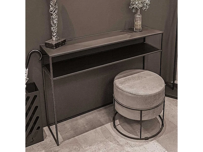 Garderobentisch mit Metall Oberfläche modernem Design