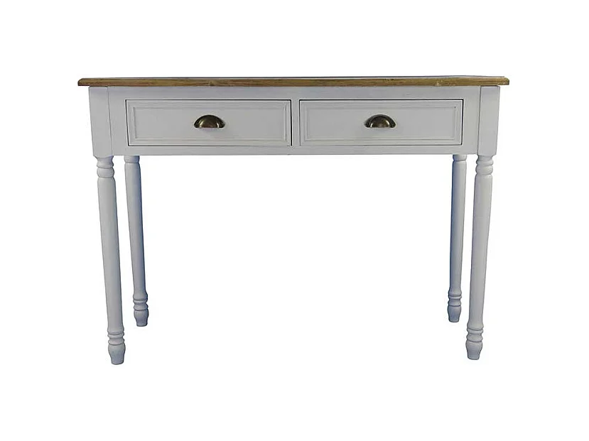 Landhaus Konsolentisch mit Schubladen Wei�