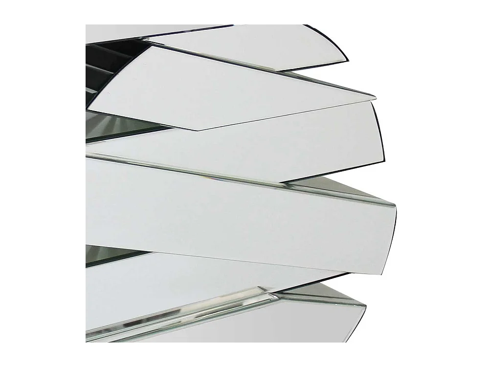 Designtisch aus Spiegelglas 80 cm hoch