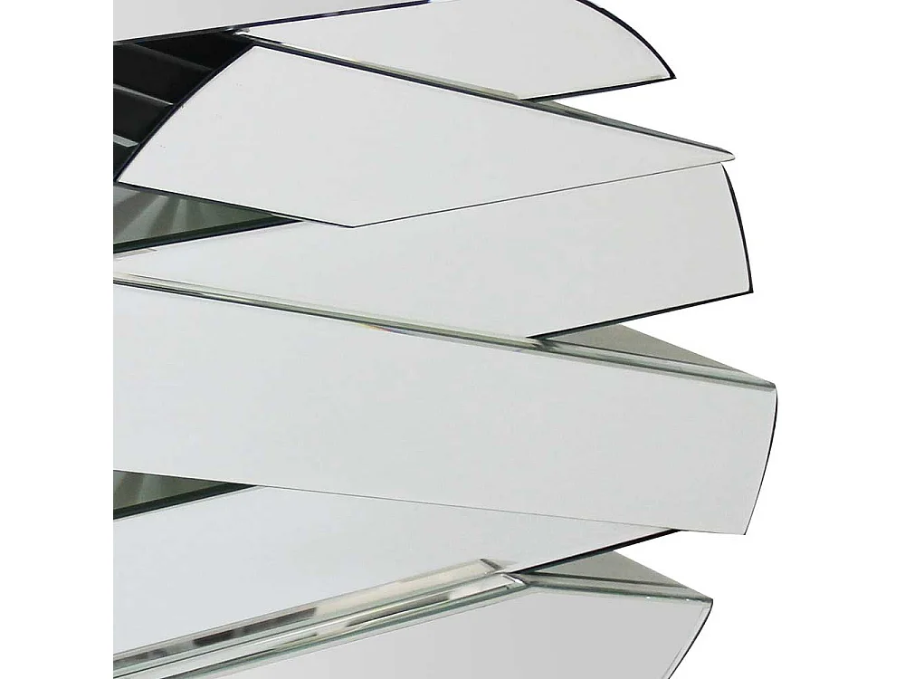 Designtisch aus Spiegelglas 80 cm hoch