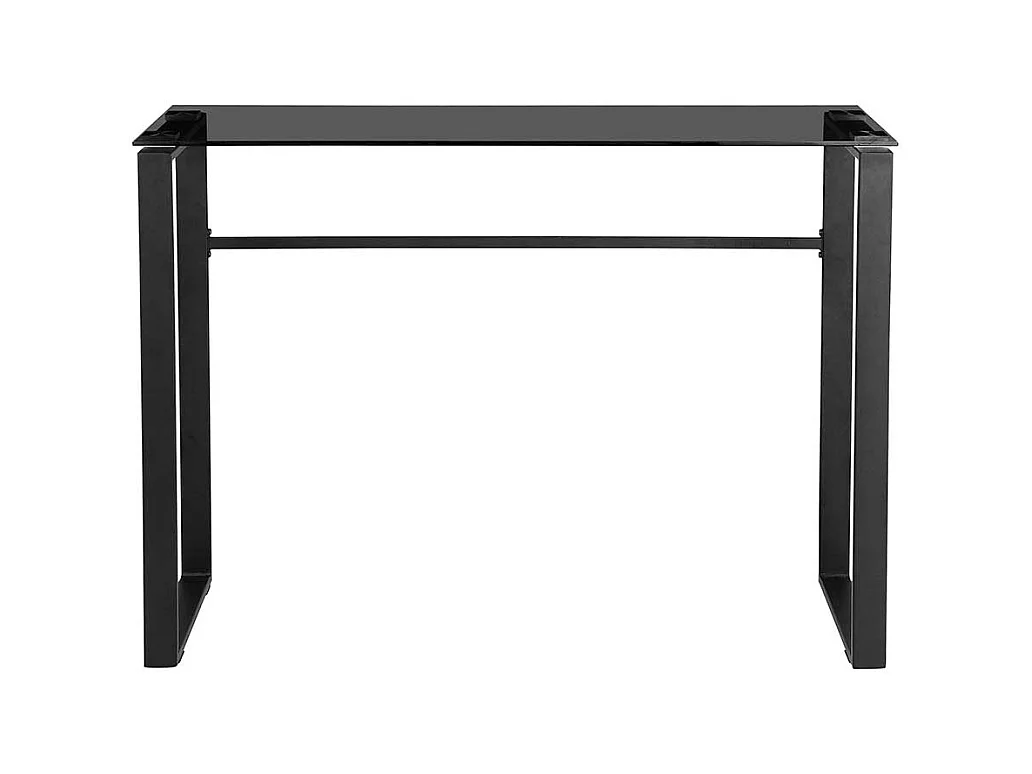 Rechteckiger Konsolentisch mit Rauchglasplatte 110 cm breit