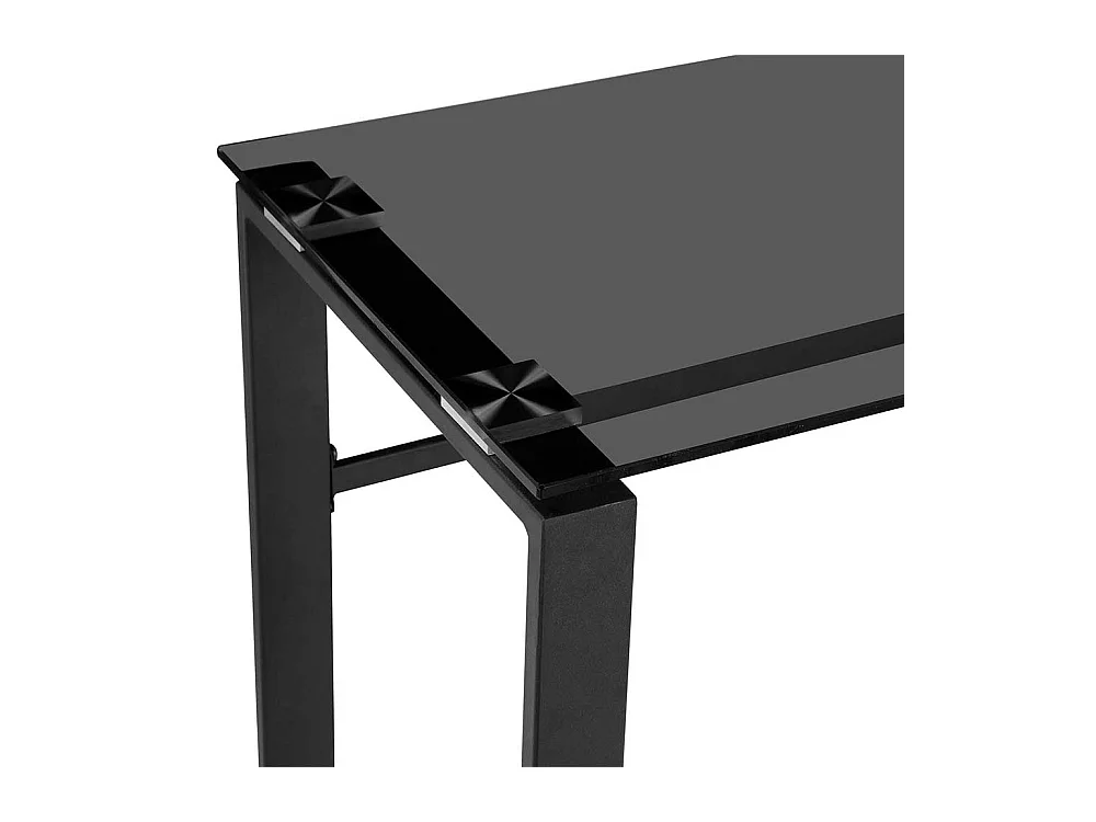 Rechteckiger Konsolentisch mit Rauchglasplatte 110 cm breit