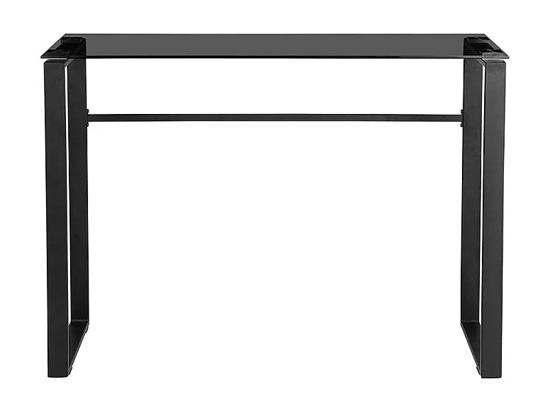 Rechteckiger Konsolentisch mit Rauchglasplatte 110 cm breit