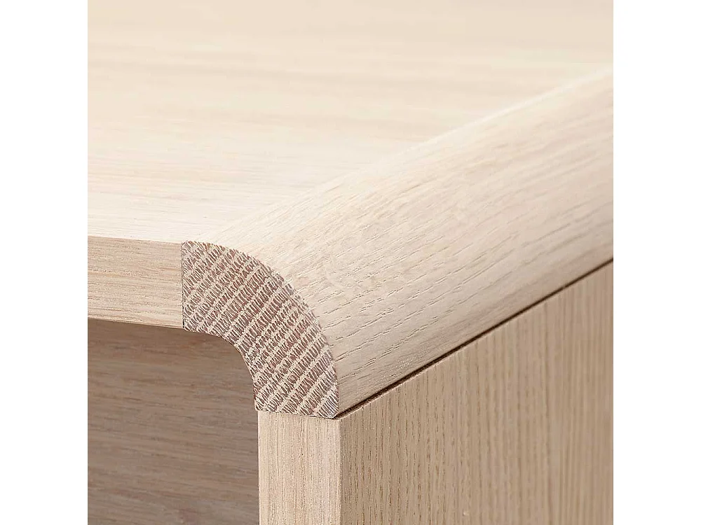 Retro Schreibtisch aus Eiche Bianco geölt Schublade