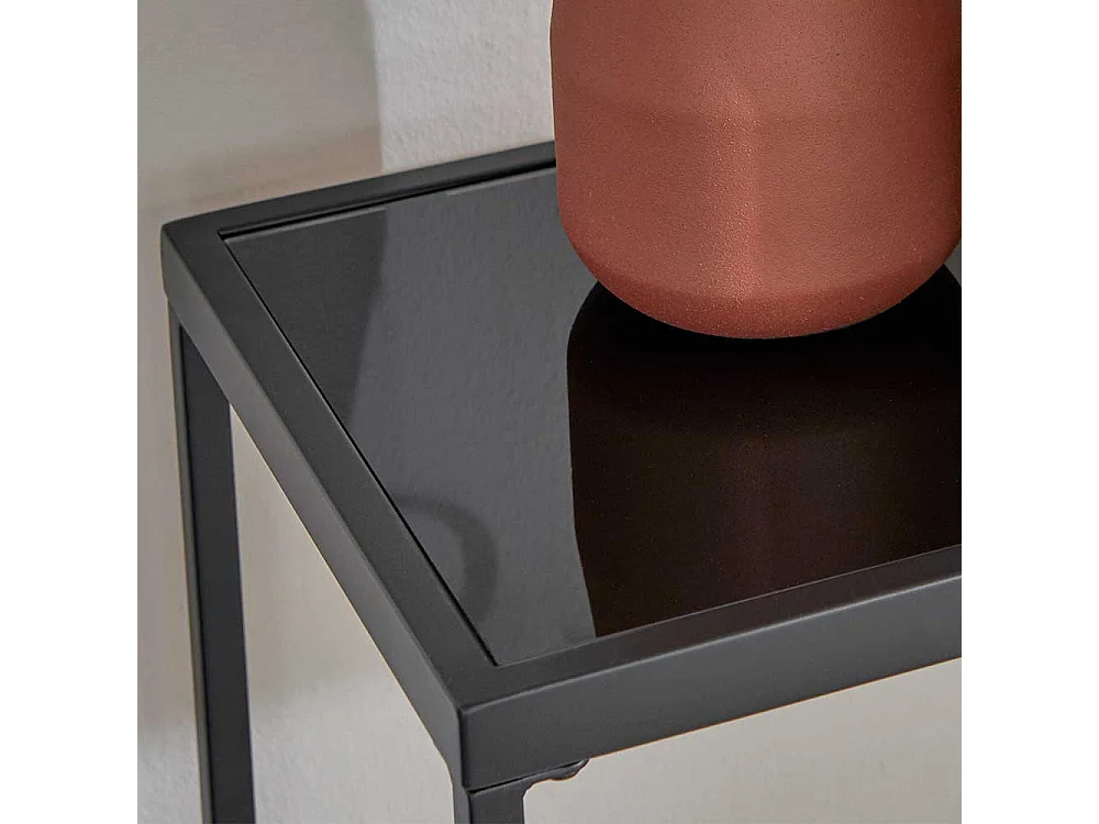 Konsolentisch Flur Tisch aus Metall in Schwarz