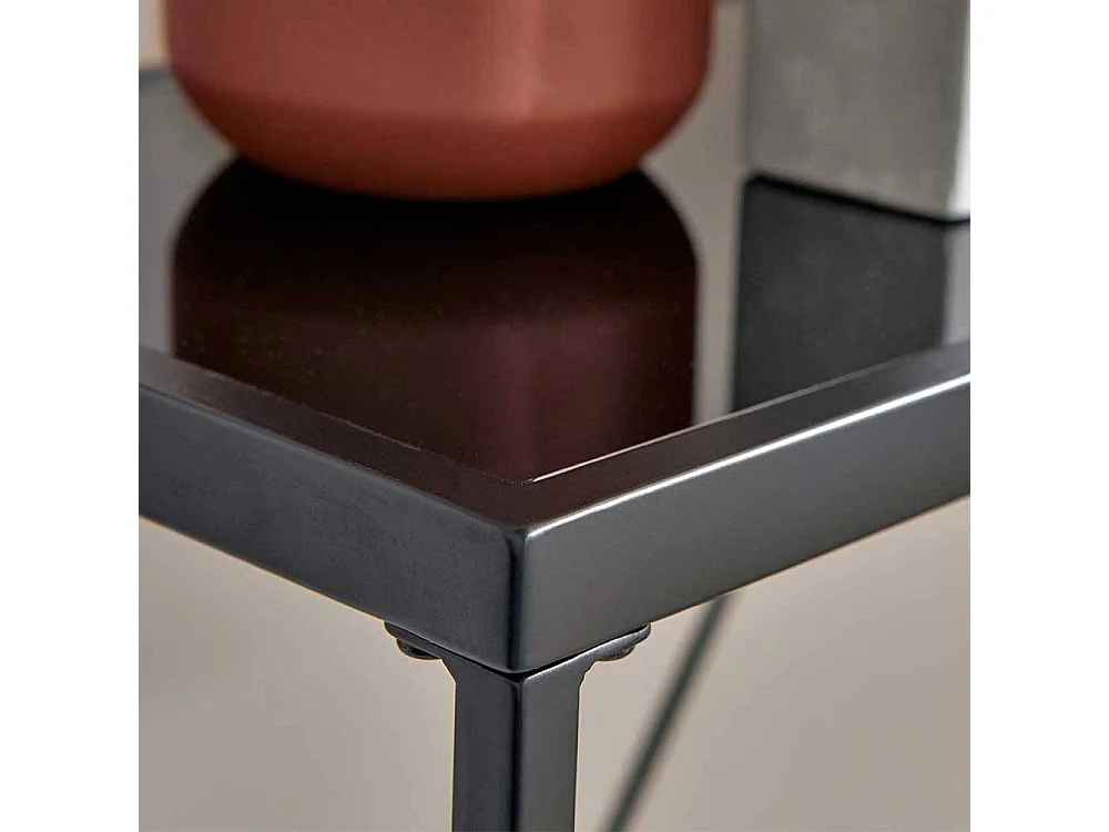 Konsolentisch Flur Tisch aus Metall in Schwarz