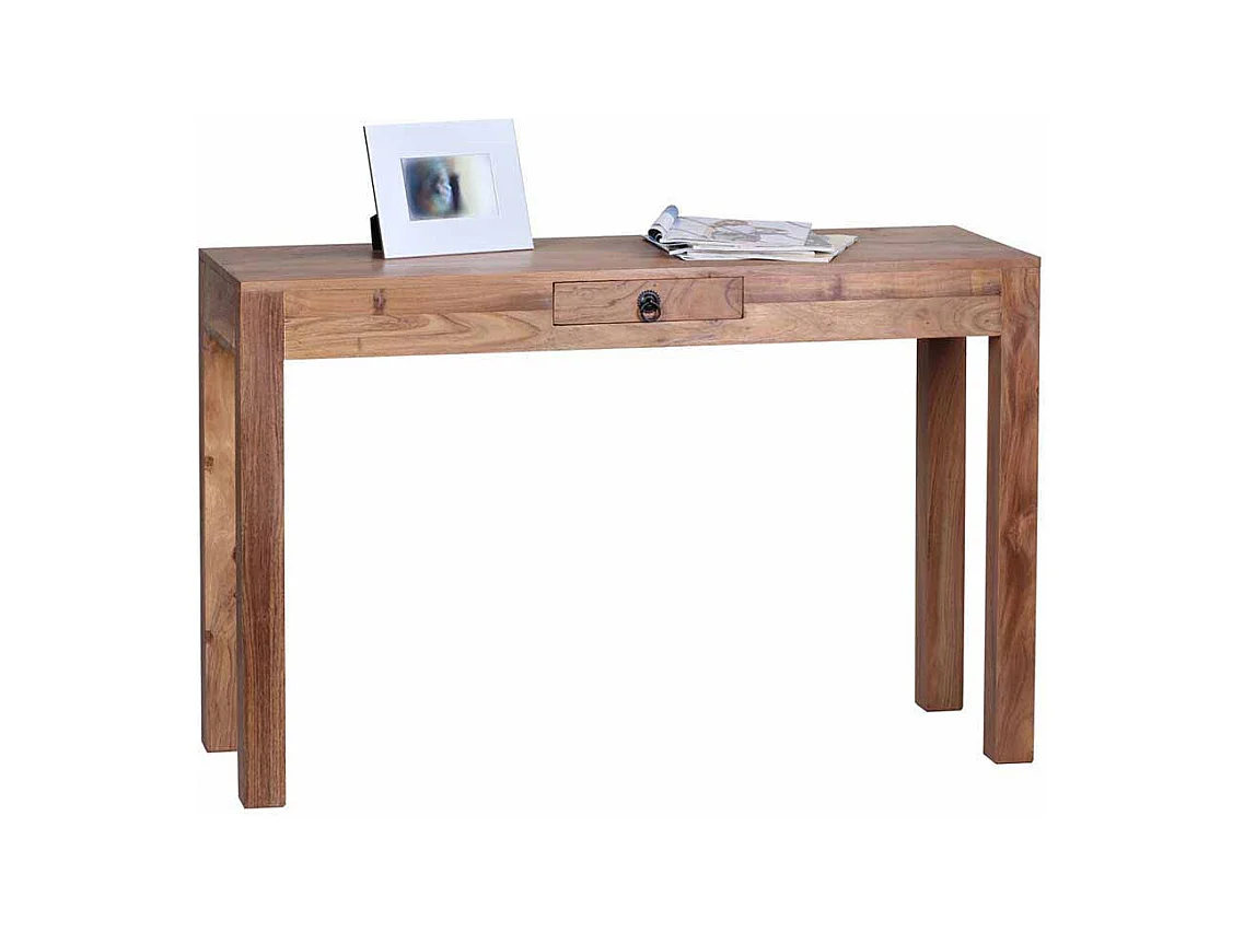 Konsolentisch aus Akazie Massivholz mit Schublade