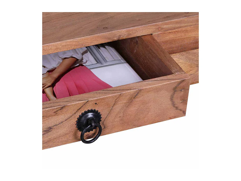 Konsolentisch aus Akazie Massivholz mit Schublade