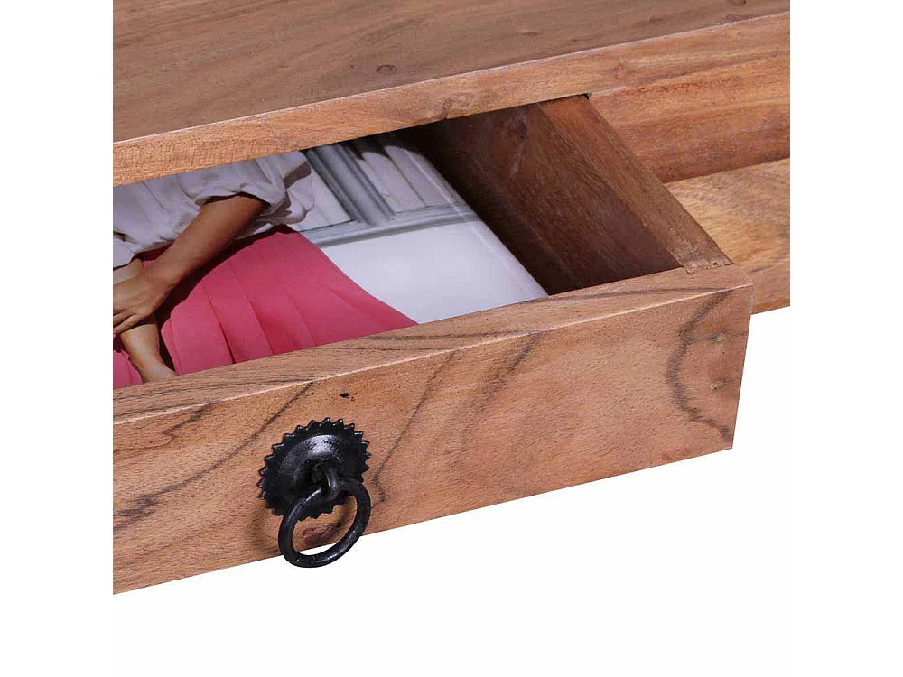 Konsolentisch aus Akazie Massivholz mit Schublade