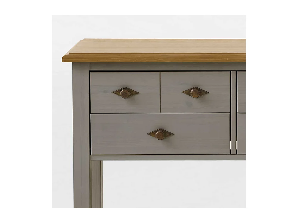 Kommodentisch in Grau Kiefer teilmassiv
